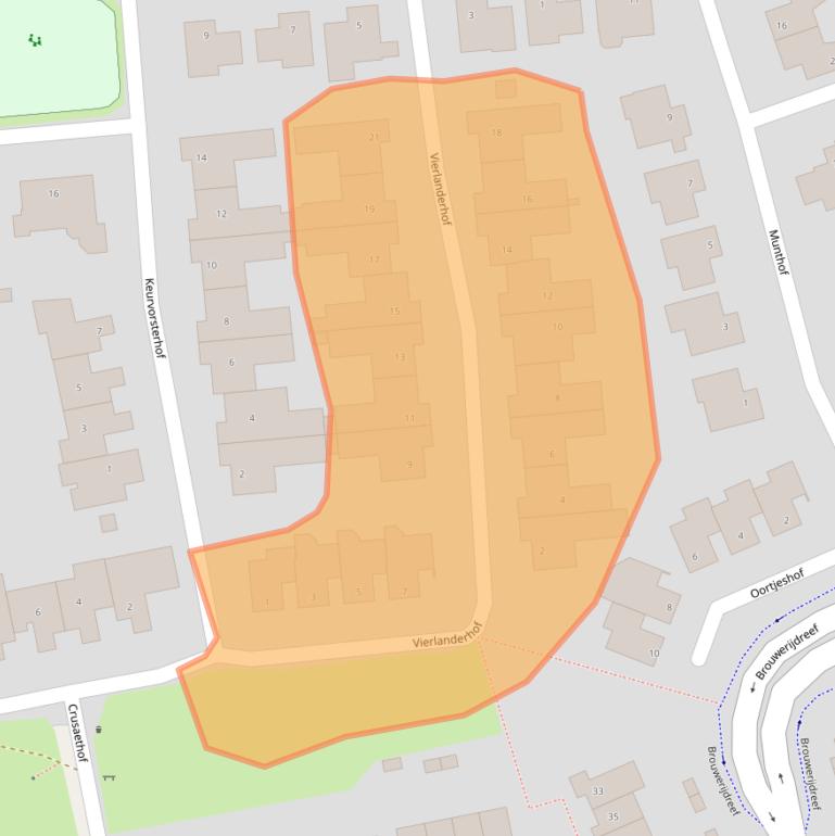 Kaart van postcodegebied 5551XK.