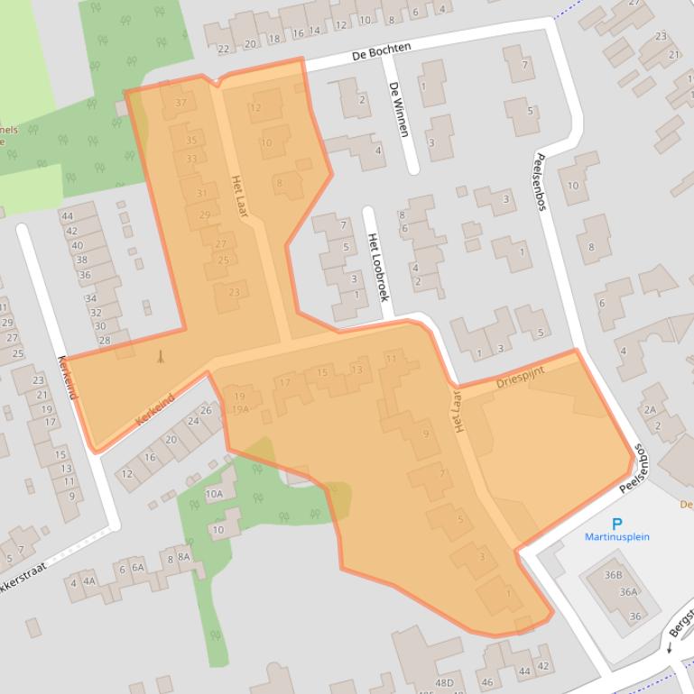 Kaart van postcodegebied 5551ZC.