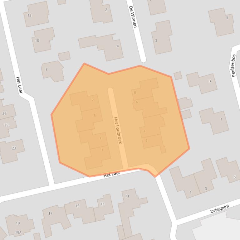 Kaart van postcodegebied 5551ZD.