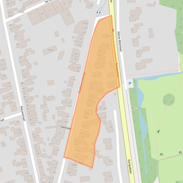 Kaart van postcodegebied 5552AG.