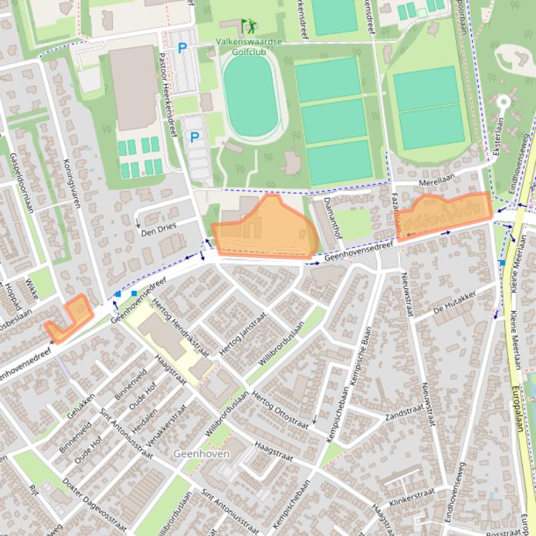 Kaart van postcodegebied 5552BD.