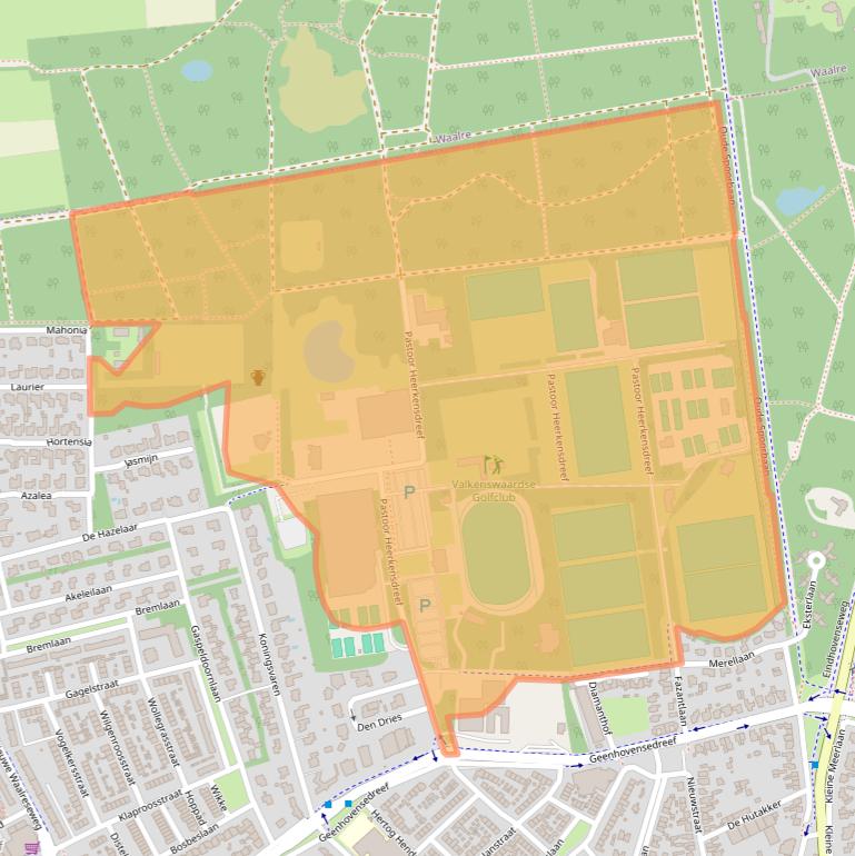 Kaart van postcodegebied 5552BG.