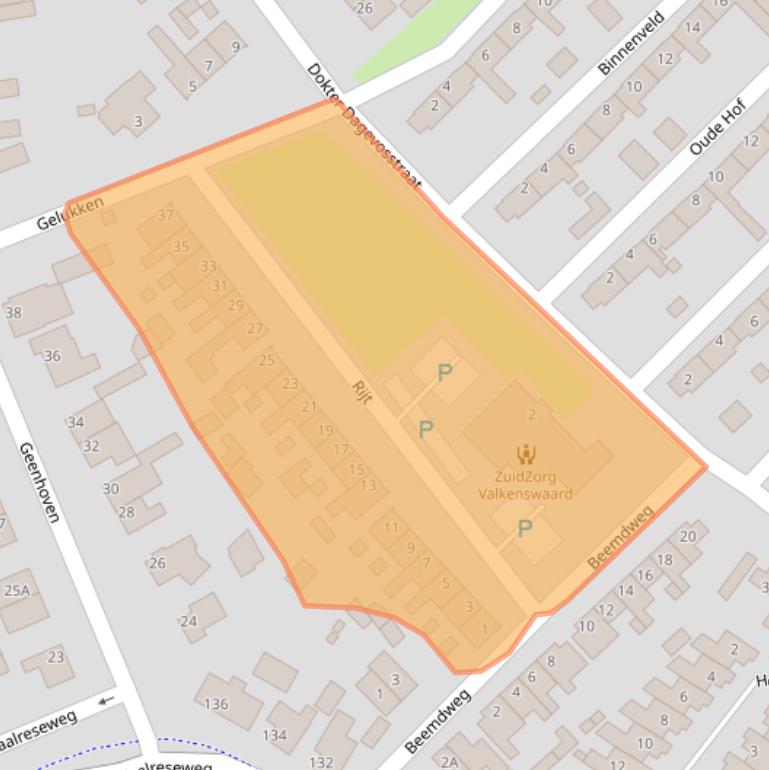 Kaart van postcodegebied 5552BK.