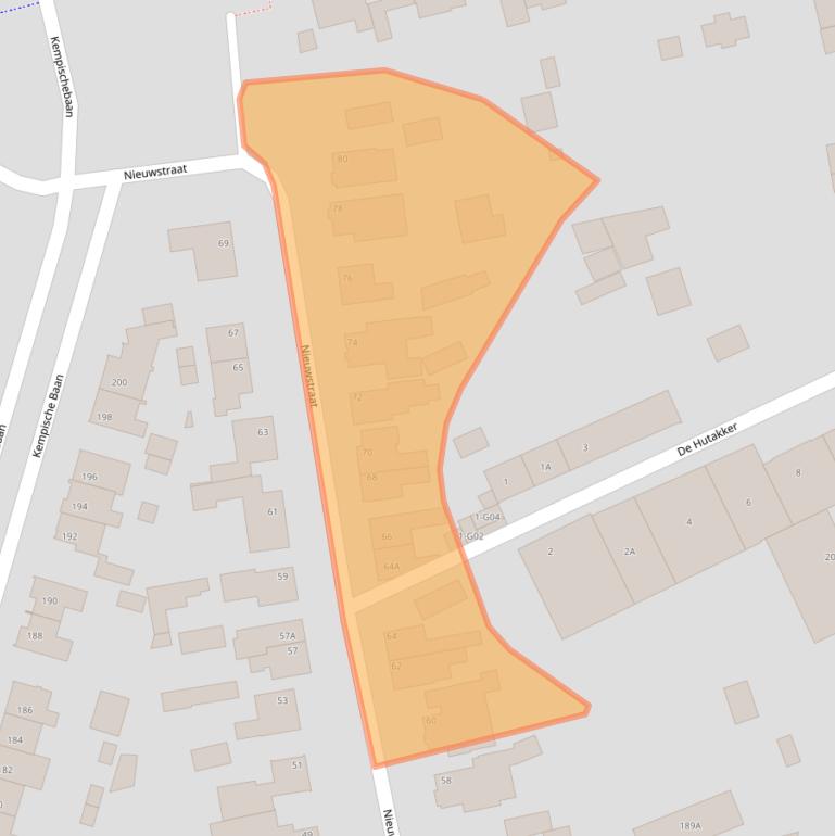 Kaart van postcodegebied 5552BX.