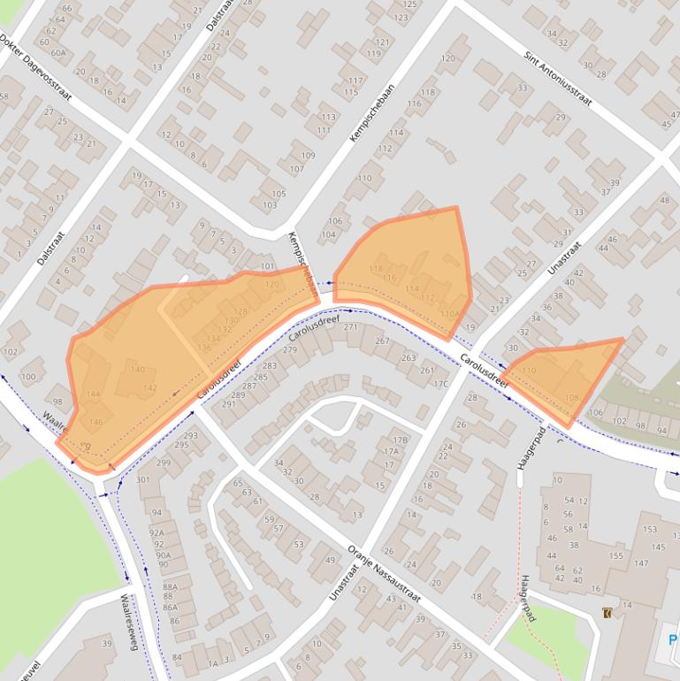 Kaart van postcodegebied 5552CE.