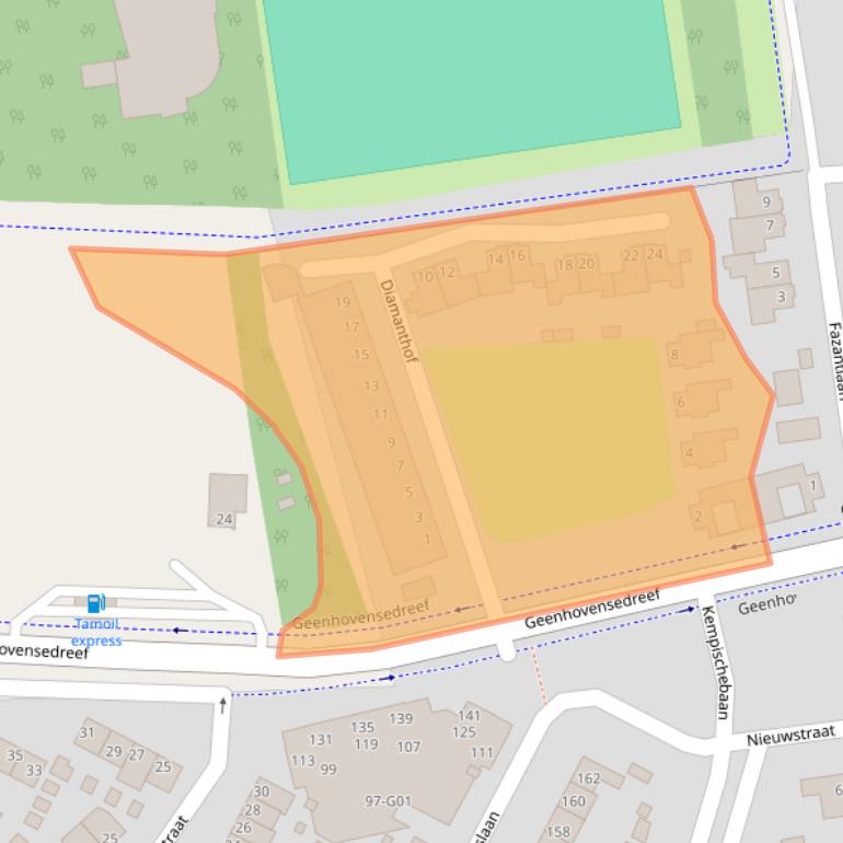 Kaart van postcodegebied 5552CM.