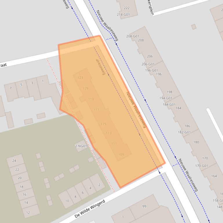 Kaart van postcodegebied 5552EG.