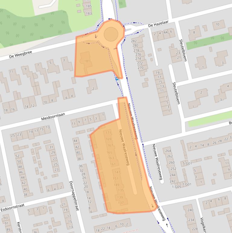 Kaart van postcodegebied 5552EH.