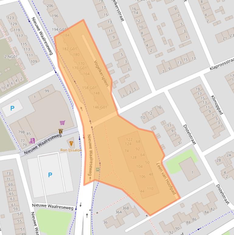 Kaart van postcodegebied 5552EM.