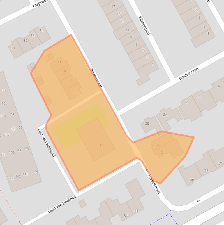 Kaart van postcodegebied 5552ER.