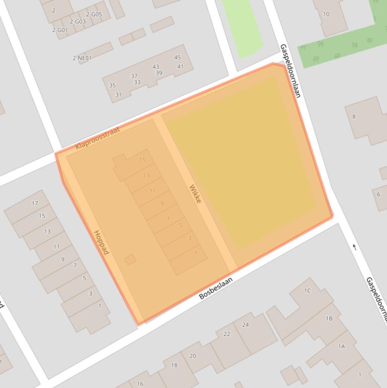 Kaart van postcodegebied 5552ET.