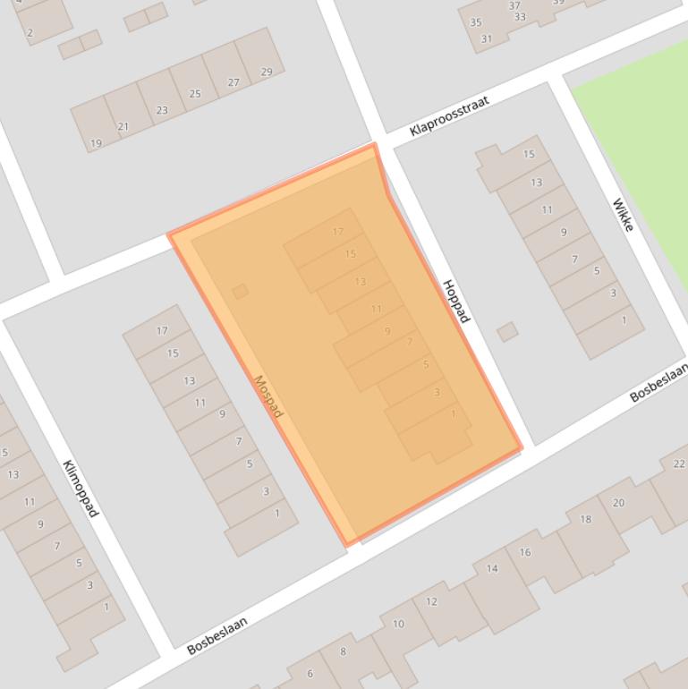 Kaart van postcodegebied 5552EV.