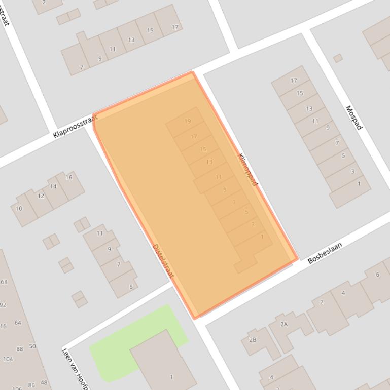 Kaart van postcodegebied 5552EX.