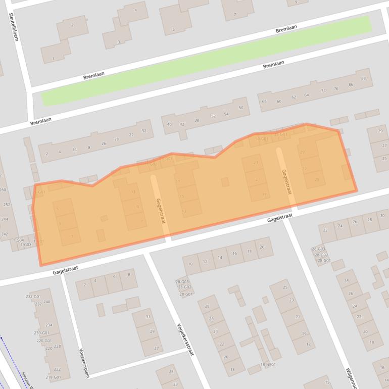 Kaart van postcodegebied 5552GL.