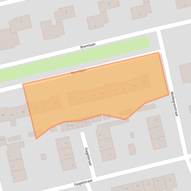 Kaart van postcodegebied 5552GR.