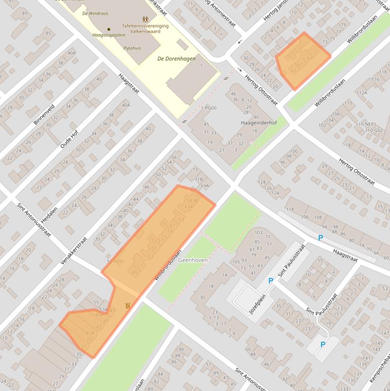 Kaart van postcodegebied 5552HB.