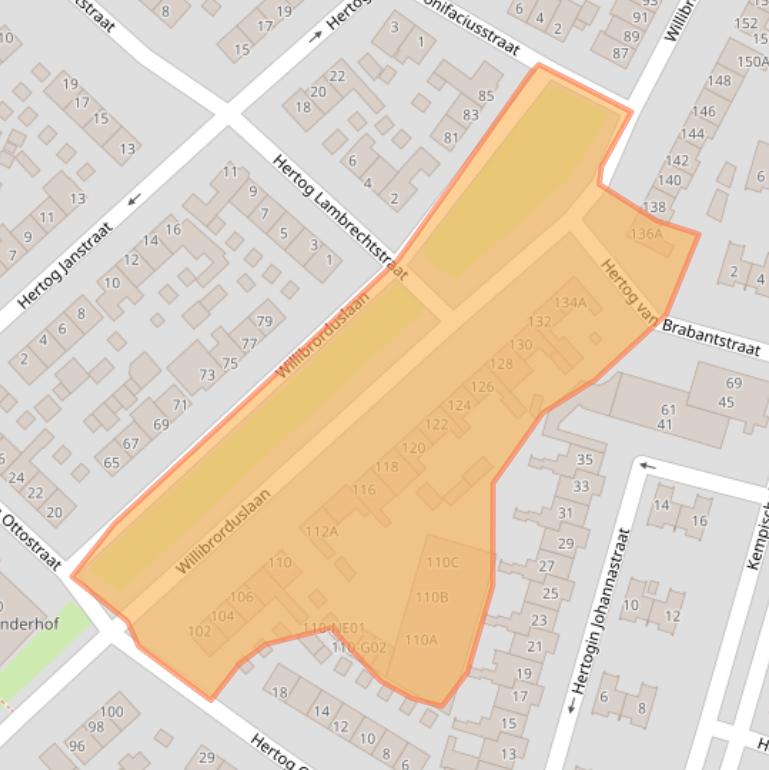 Kaart van postcodegebied 5552HG.