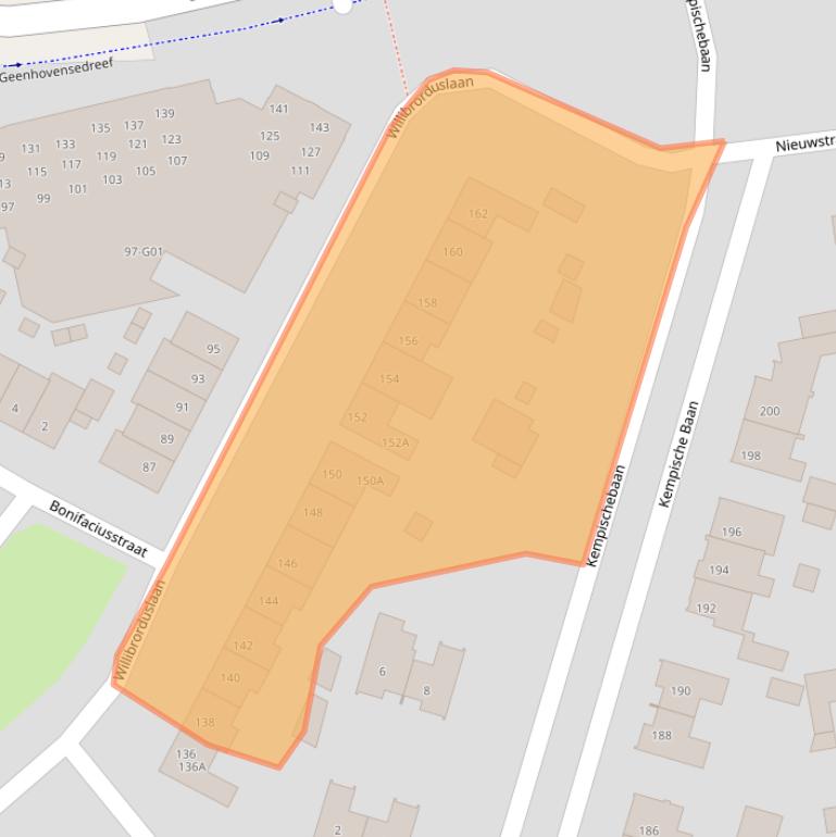 Kaart van postcodegebied 5552HH.