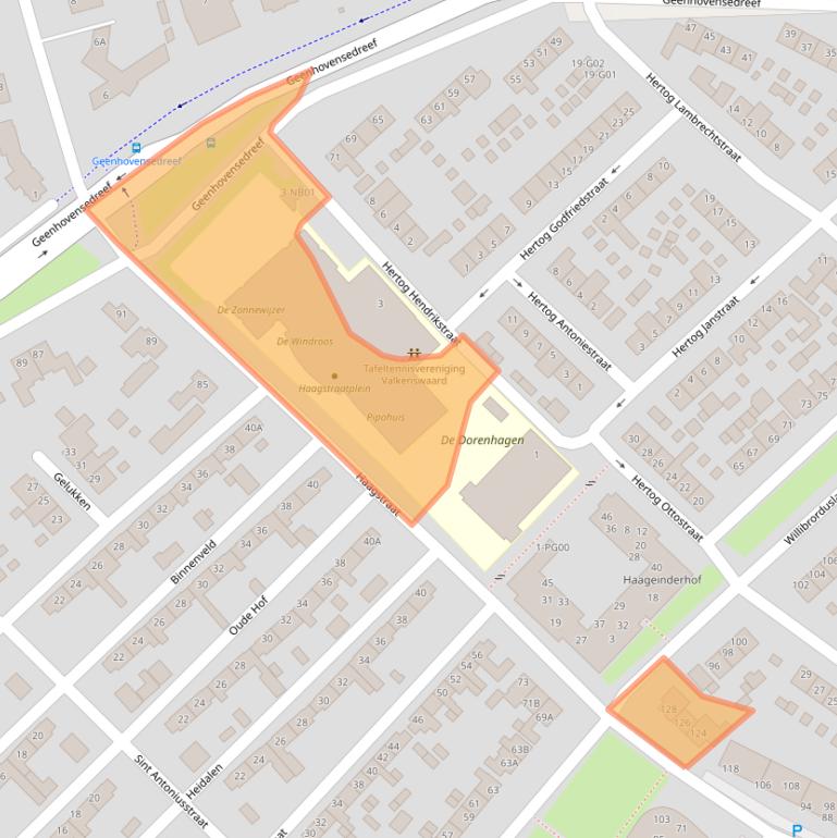 Kaart van postcodegebied 5552HP.