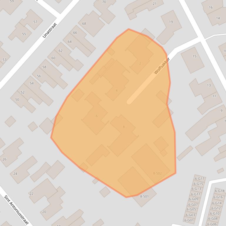 Kaart van postcodegebied 5552HS.