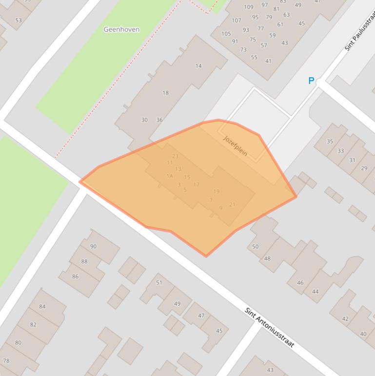 Kaart van postcodegebied 5552HT.