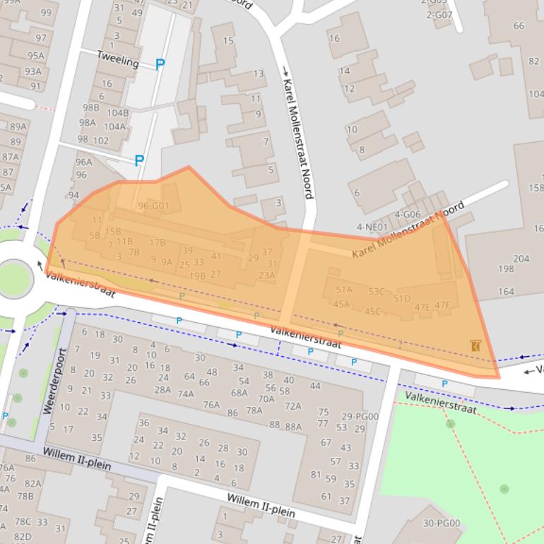 Kaart van postcodegebied 5552JB.