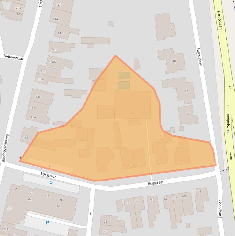 Kaart van postcodegebied 5552JC.
