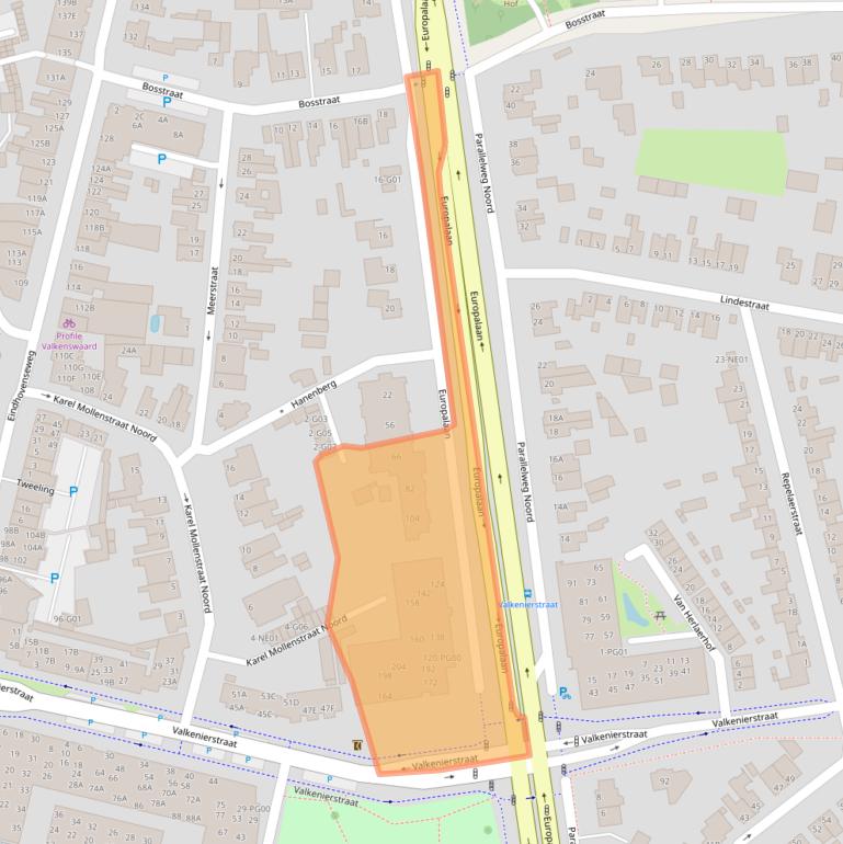 Kaart van postcodegebied 5552JK.