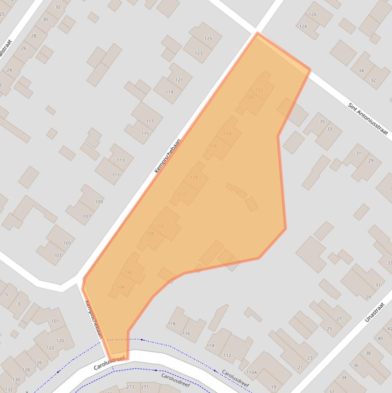 Kaart van postcodegebied 5552KC.