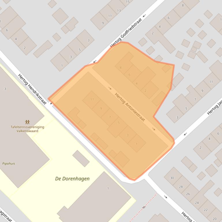 Kaart van postcodegebied 5552KM.