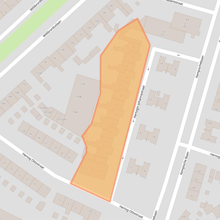 Kaart van postcodegebied 5552KR.