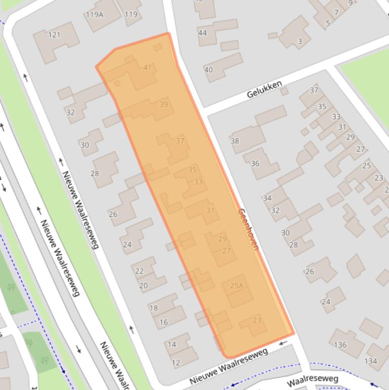 Kaart van postcodegebied 5552LA.