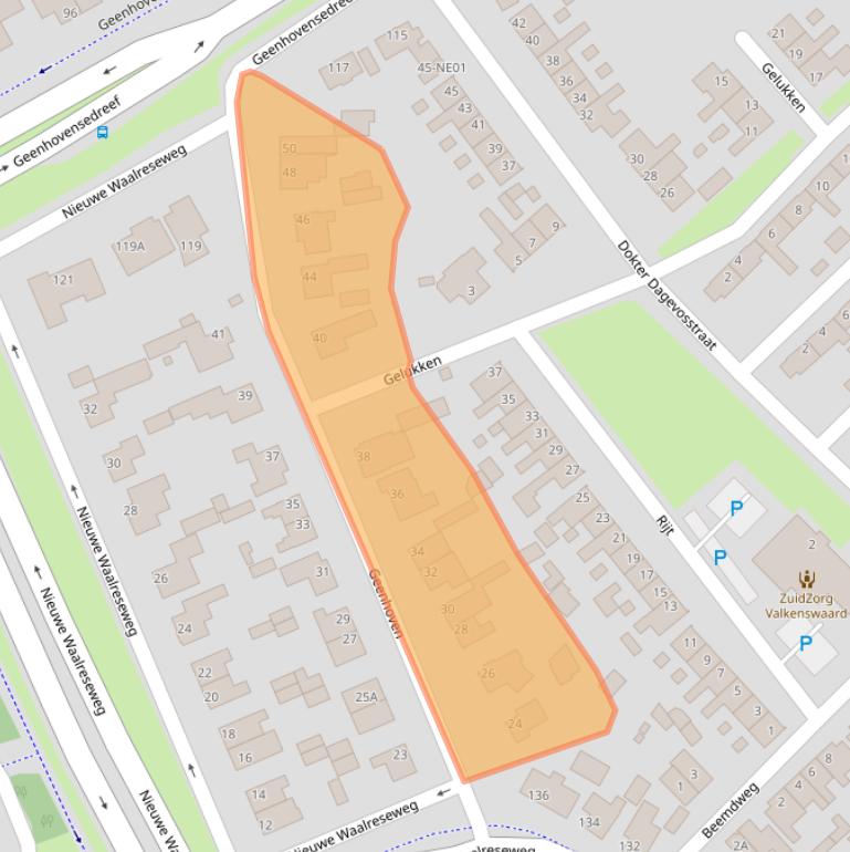 Kaart van postcodegebied 5552LC.