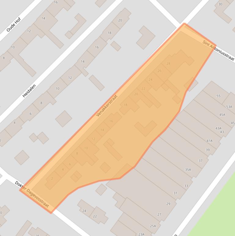 Kaart van postcodegebied 5552LK.