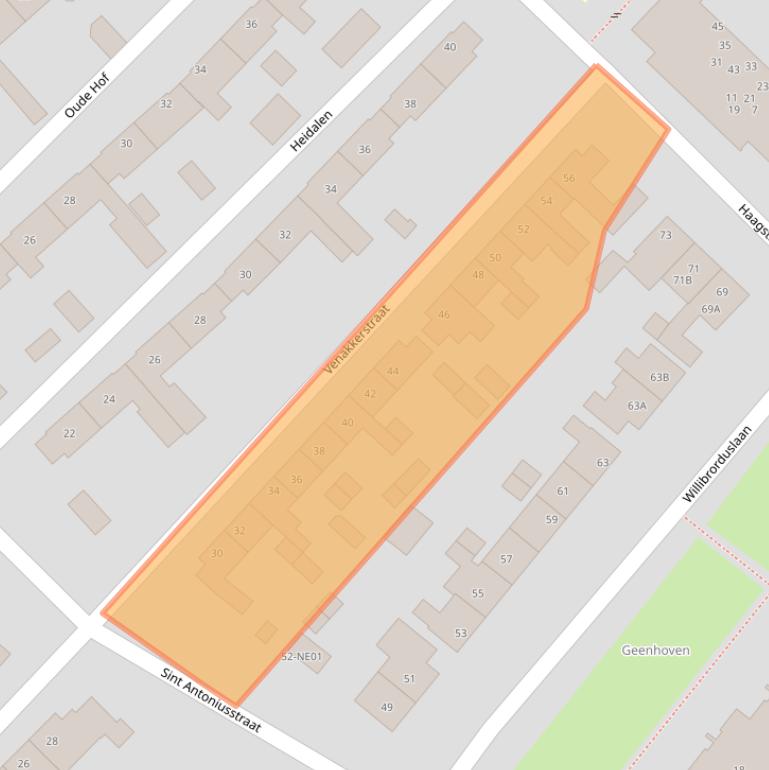 Kaart van postcodegebied 5552LL.