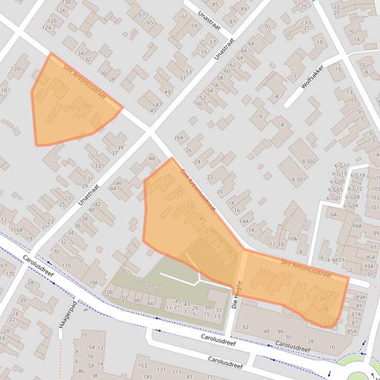 Kaart van postcodegebied 5552LM.