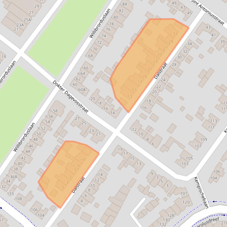 Kaart van postcodegebied 5552LR.