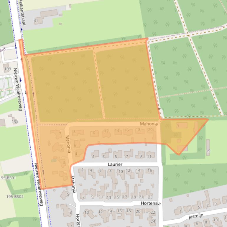 Kaart van postcodegebied 5552MA.