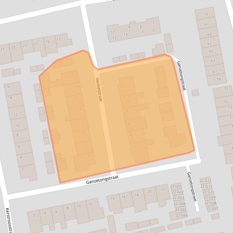 Kaart van postcodegebied 5552NB.