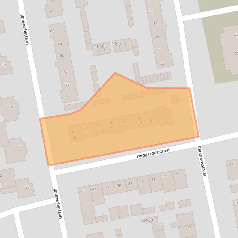 Kaart van postcodegebied 5552ND.