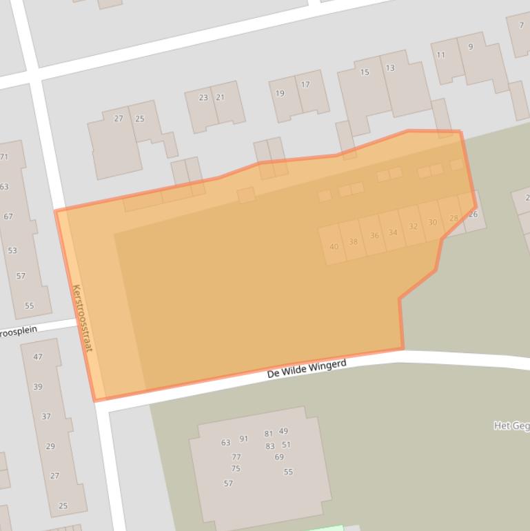 Kaart van postcodegebied 5552NH.