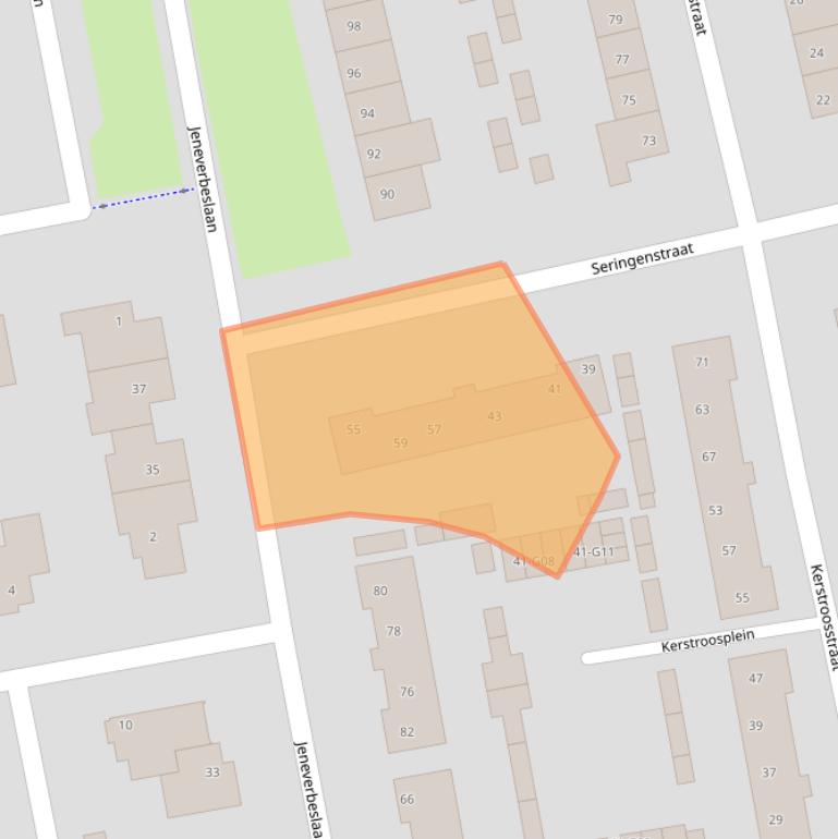 Kaart van postcodegebied 5552NK.