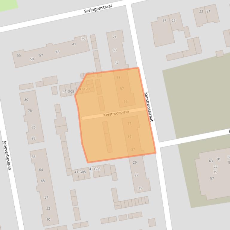 Kaart van postcodegebied 5552NP.