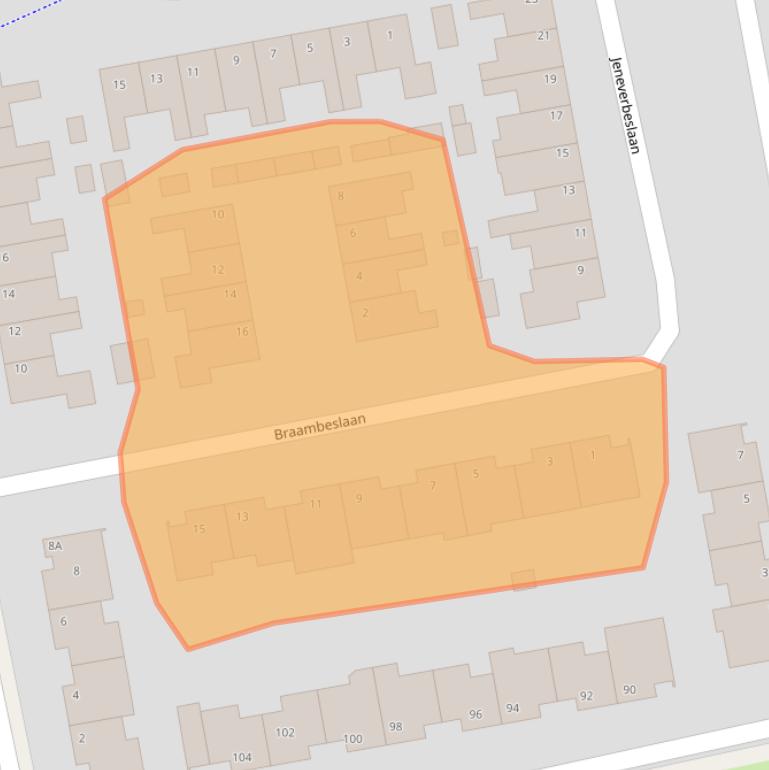 Kaart van postcodegebied 5552PE.