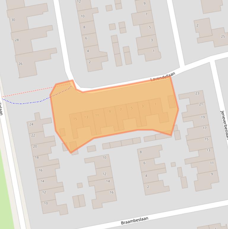 Kaart van postcodegebied 5552PG.