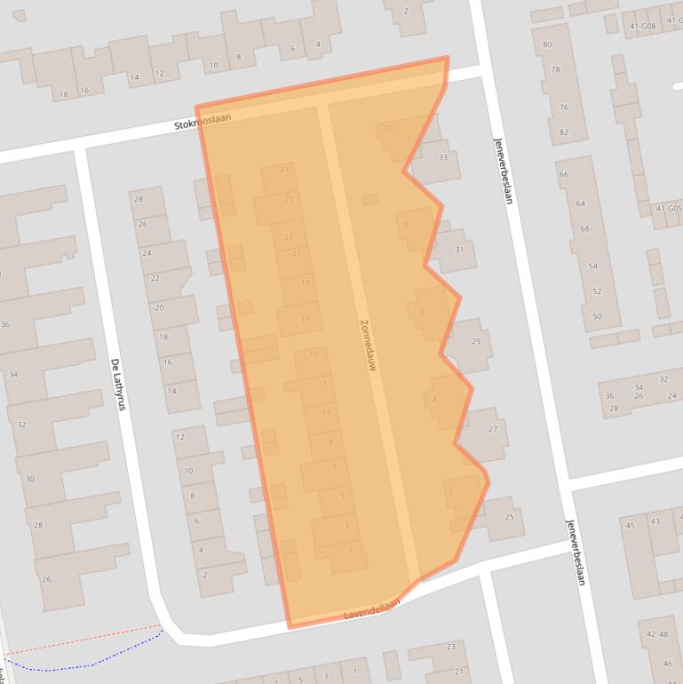 Kaart van postcodegebied 5552PH.