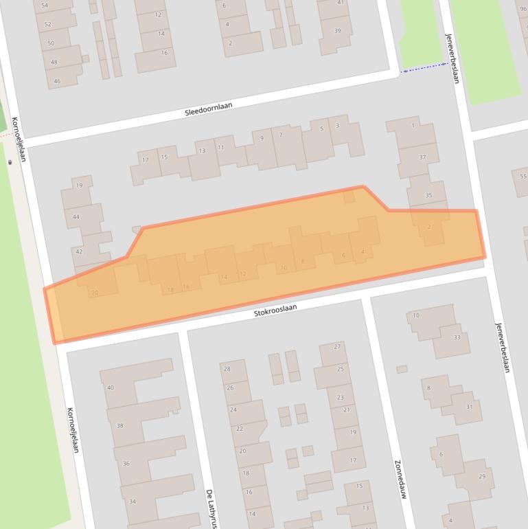 Kaart van postcodegebied 5552PK.
