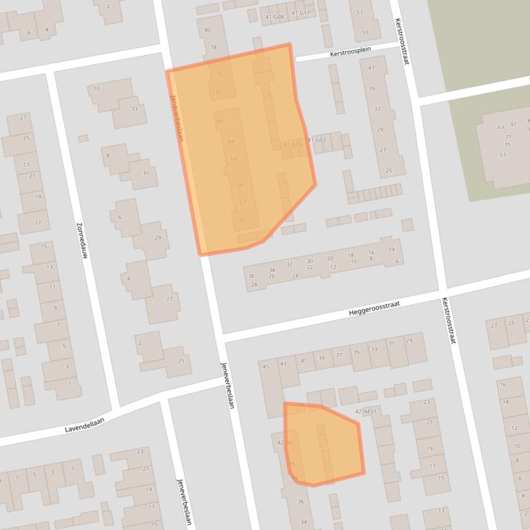 Kaart van postcodegebied 5552PP.