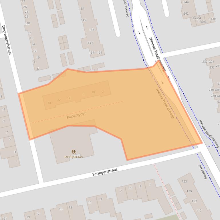 Kaart van postcodegebied 5552RL.