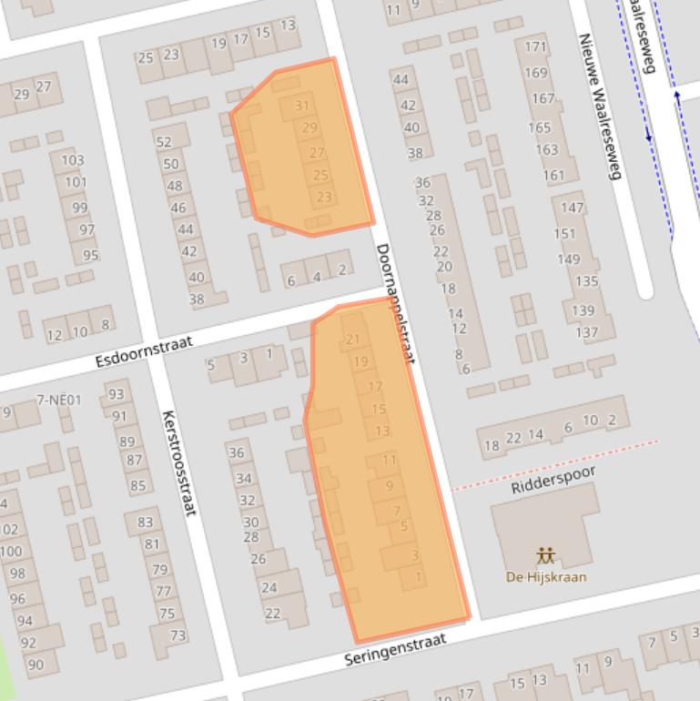 Kaart van postcodegebied 5552RM.